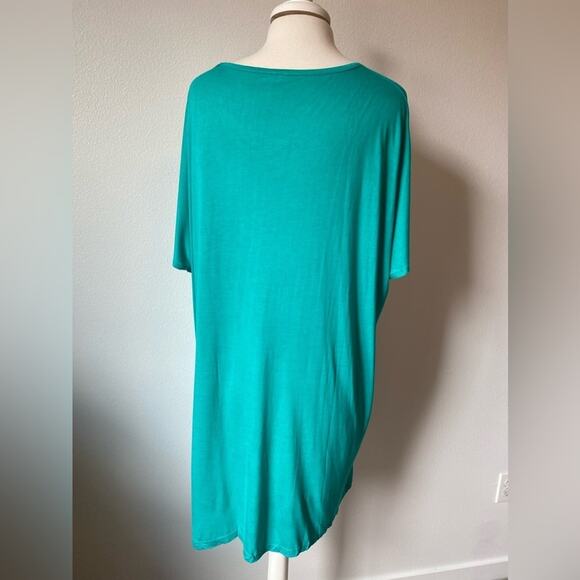 Women’s Plus NWOT 2 PACK Vibrant Purple & Jade Travel Lounge Hi Lo Tunics 2X - Picture 8 of 9